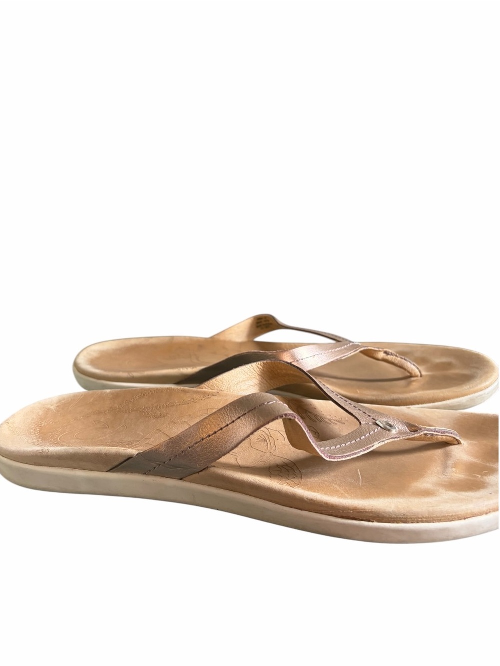 Olukai Rose Gold Honu Flip Flops - Picture 2 of 5